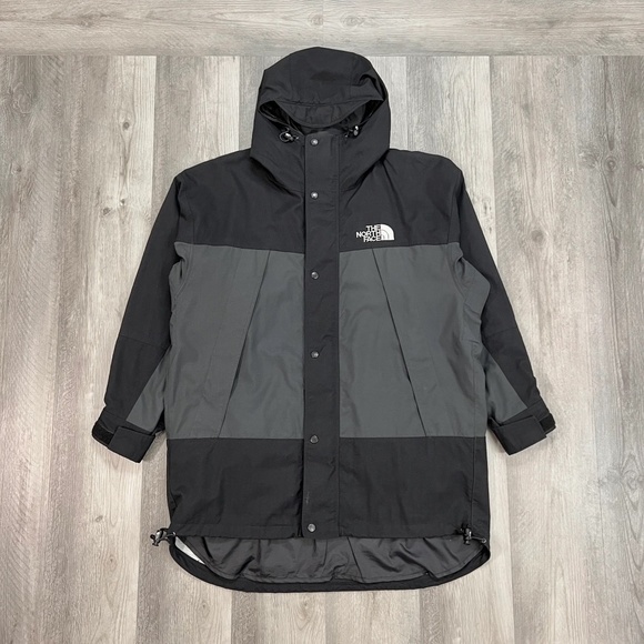 The North Face Other - 90s The North Face Dermizax Hooded Mountain Parka Jacket Black Dark Grey Vintage